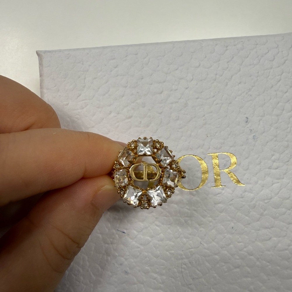 Dior Gold and Crystal Brooch - Picture 2 of 5